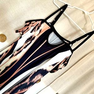 Animal print maxi dress